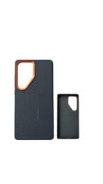 NY Original Carbon Fiber Case for Samsung Galaxy S25 Ultra – Premium Slim Armor Protection Back Cover, Shockproof Design, Raised Camera Guard, Orange Color ny original carbon fiber case for samsung galaxy s25 ultra – premium slim armor protection back cover, shockproof design, raised camera guard, gray color