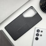 NY Original carbon fiber (GRAY COLOUR)case for Samsung Galaxy S25 with slim armor design, shock protection, raised camera guard, precise fit, and premium textured finish ny original carbon fiber case for samsung galaxy s25 ultra – premium slim armor protection back cover, shockproof design, raised camera guard, gray color