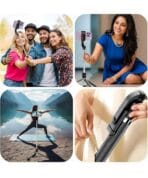 Mobile Tripod MP-01S with Bluetooth Remote | Adjustable Selfie Stick & Stand | Stable 3-Leg Tripod for Video Shooting, Reels, Vlogging & Photography mobile tripod mp 01s with bluetooth remote | adjustable selfie stick & stand | stable 3 leg tripod for video shooting, reels, vlogging & photography